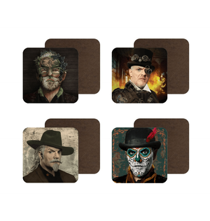 White Series 9-10-12-13 Coasters (Pack of 4)