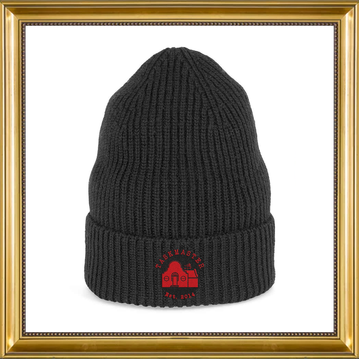 Black Organic Cotton Beanie Taskmasterstore