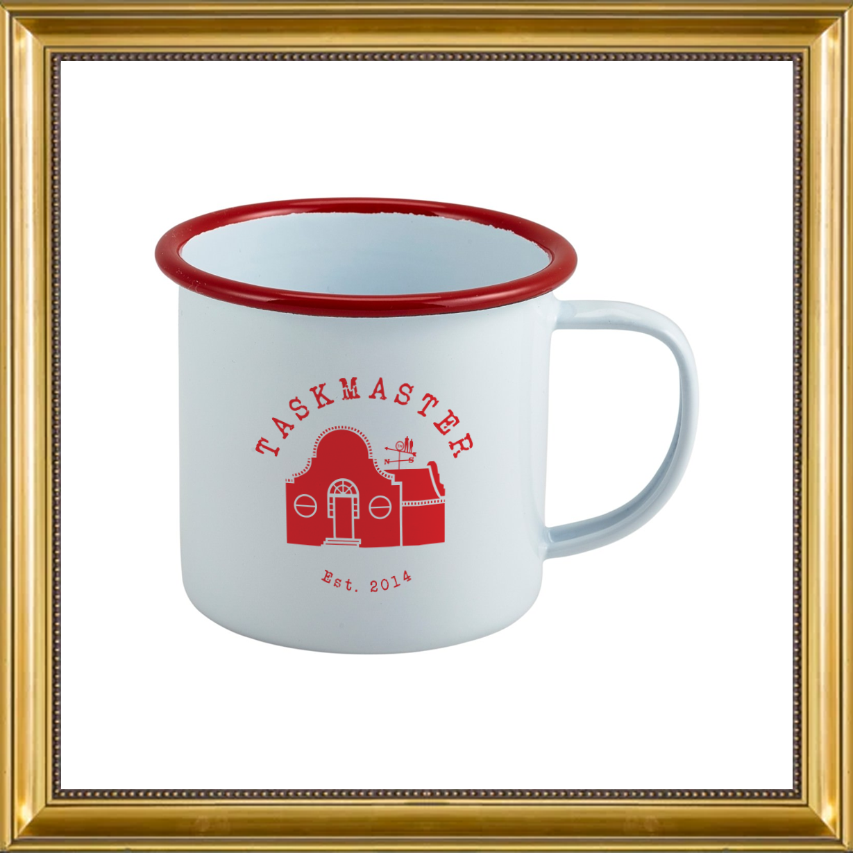 Red with Black Enamel Mug Taskmasterstore