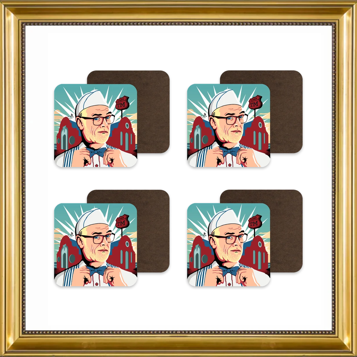 Series 21 Coasters American Diner Greg Davies (Pack of 4)